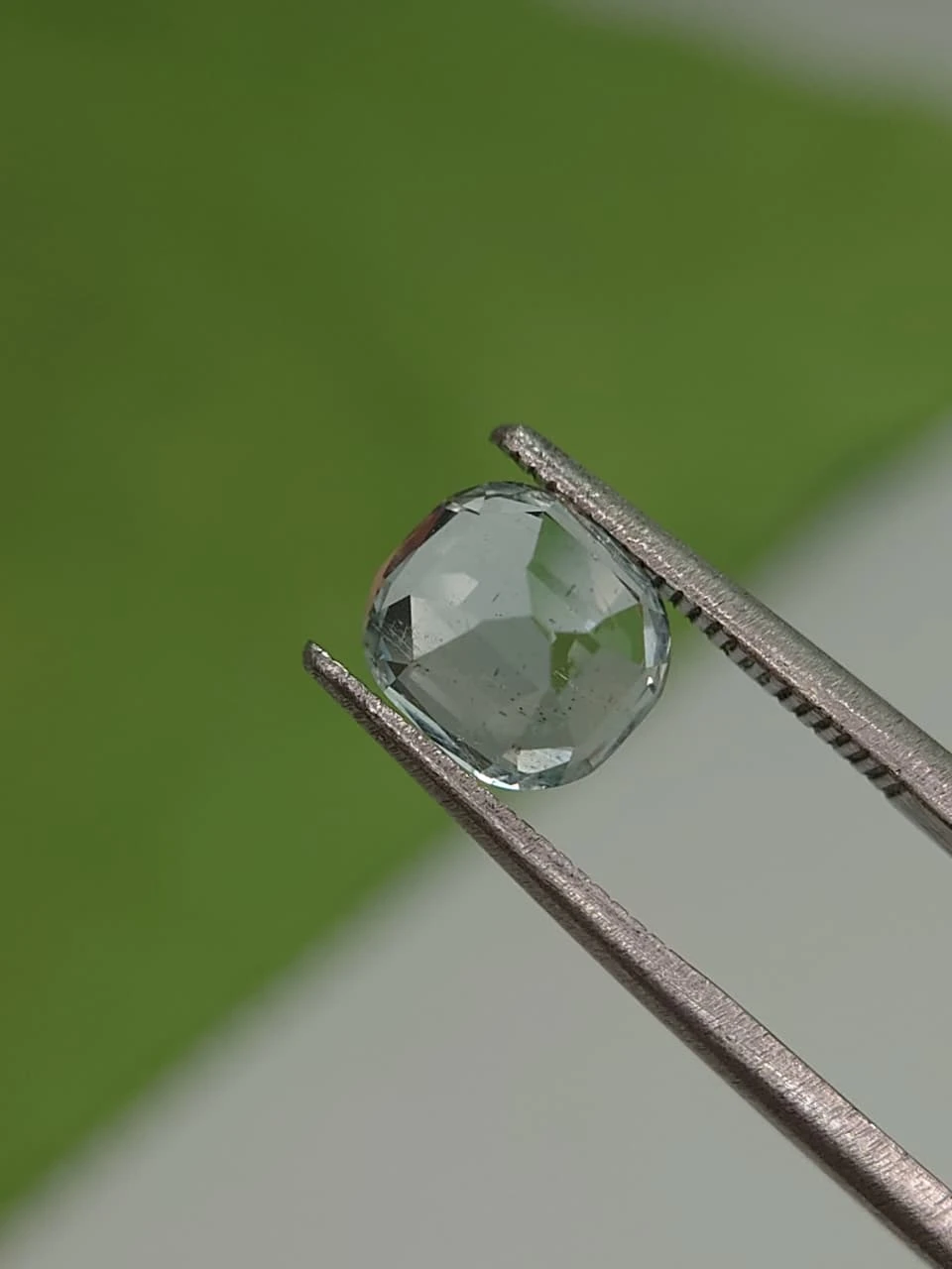 1.6ct Cushion Faceted Natural Aquamarine from Skardu Pakistan — view 2